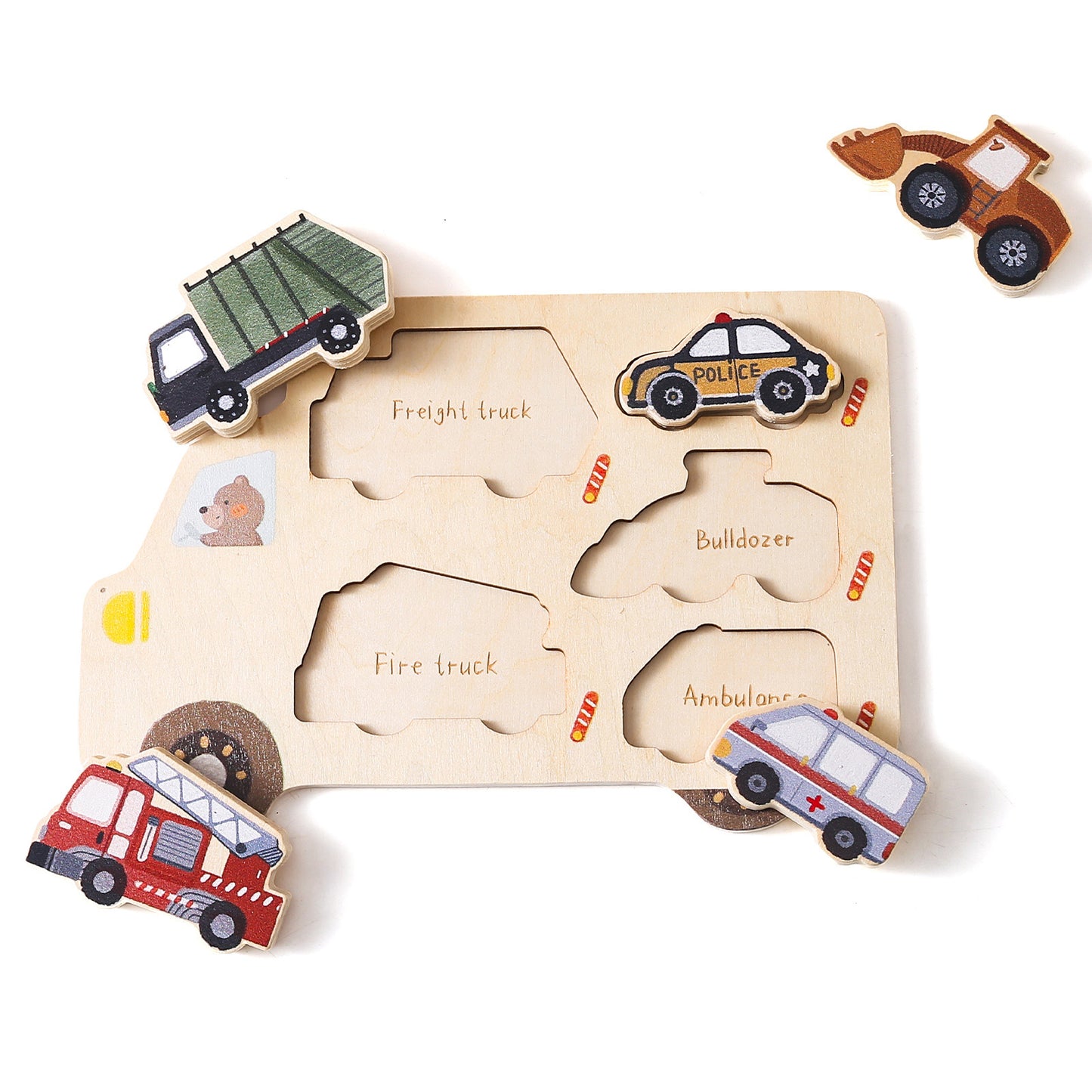 WOODEN PUZZLE (FARM & CAR)