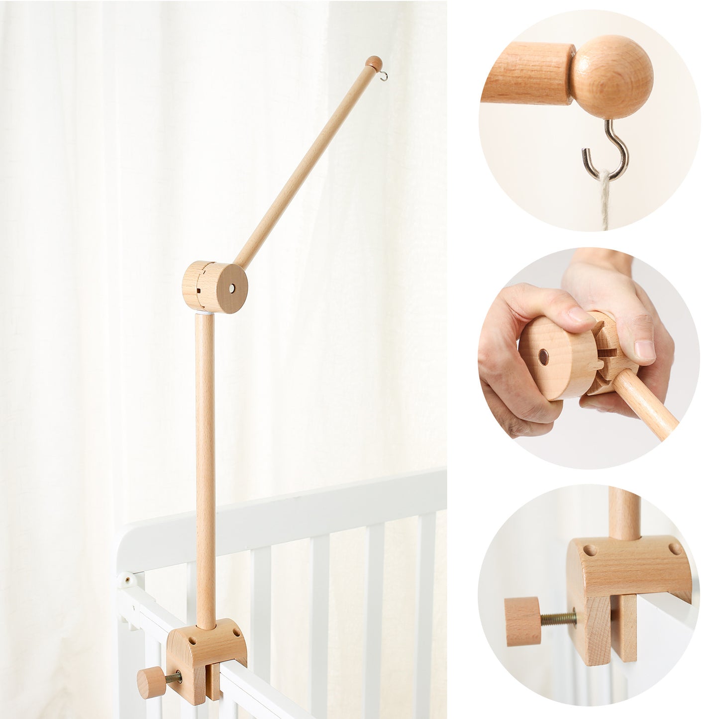 COLGADOR MÓVIL BEBÉ (MADERA)