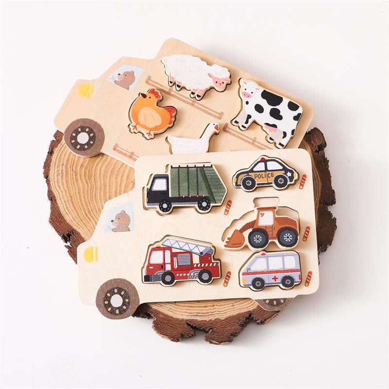 WOODEN PUZZLE (FARM & CAR)
