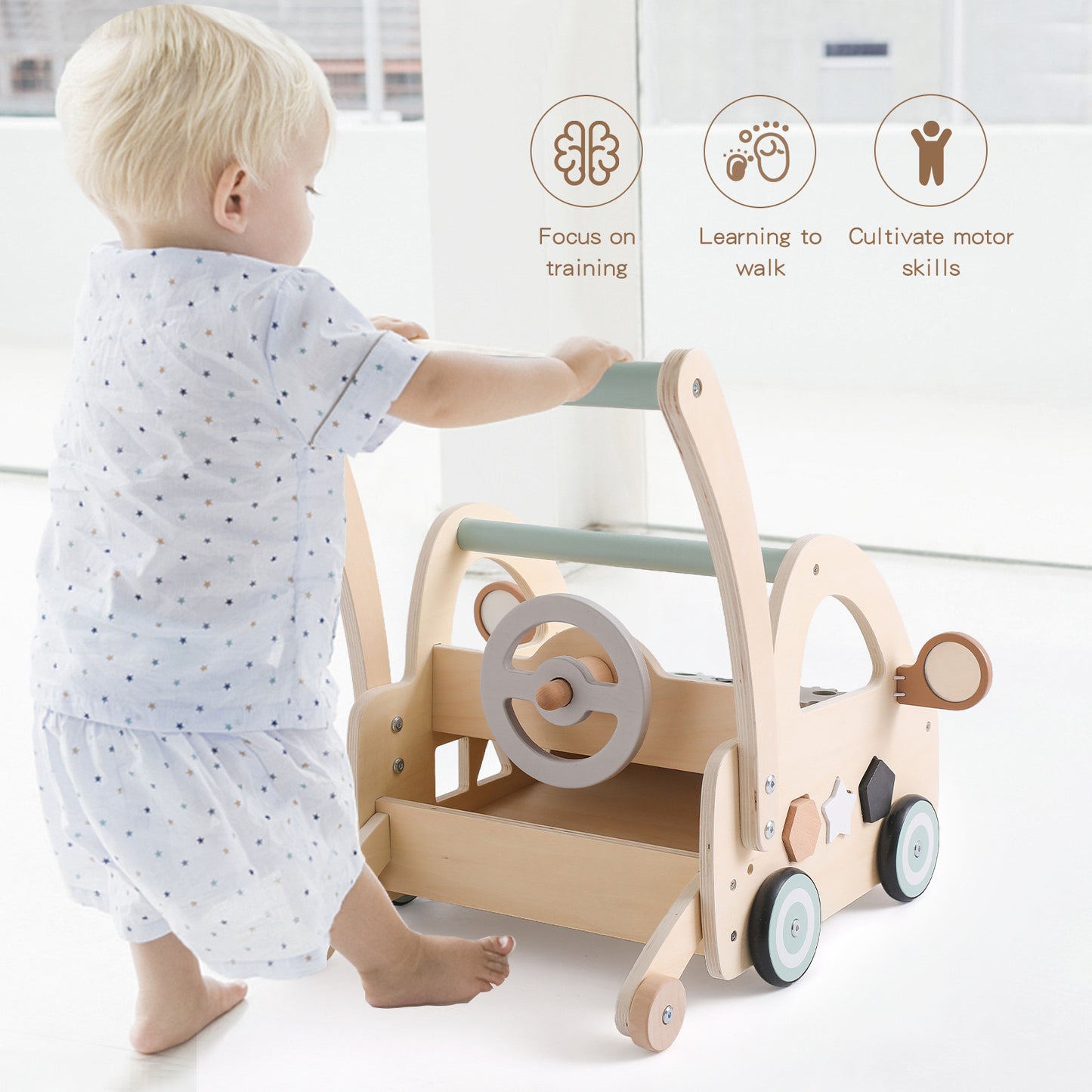 WOODEN STROLLER