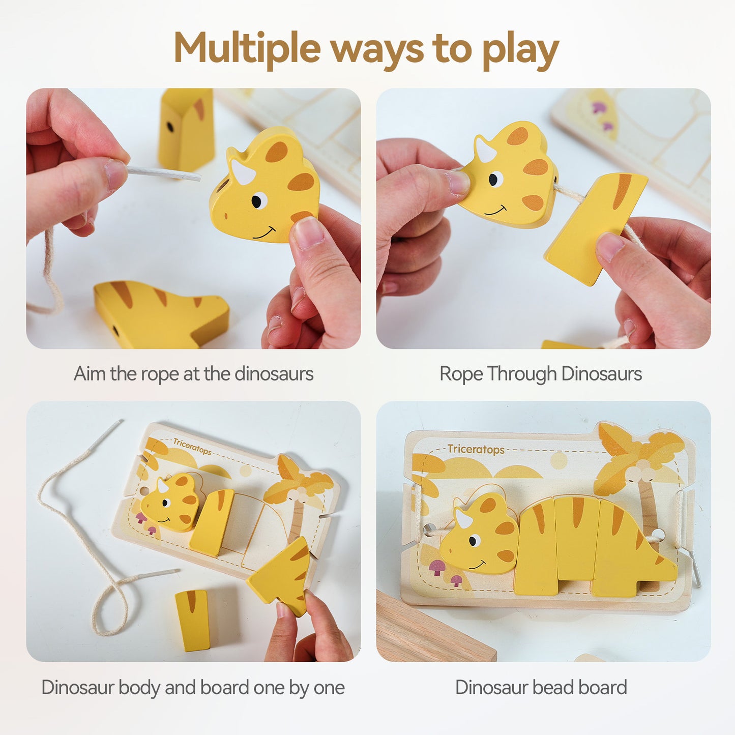 THREADING TOY (DINOSAUR)