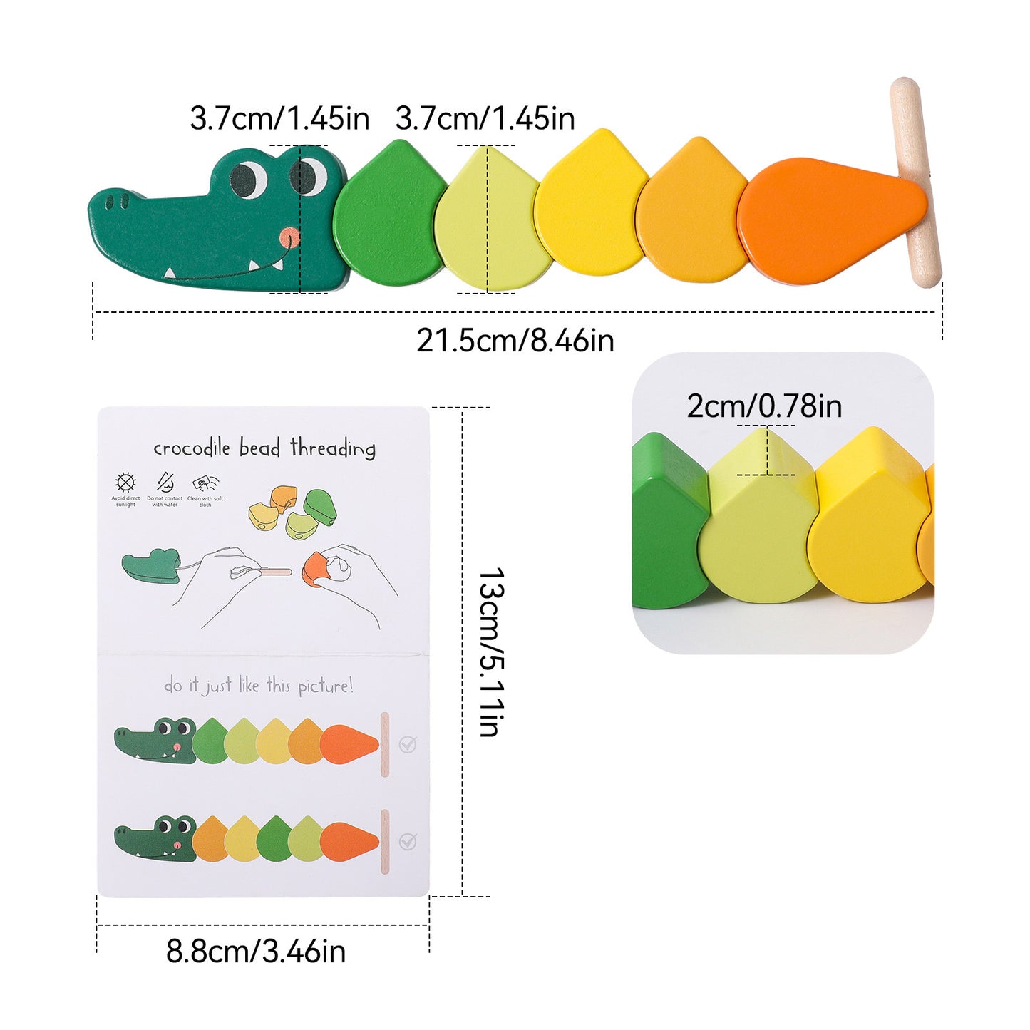 THREADING TOY (CROCODILE)