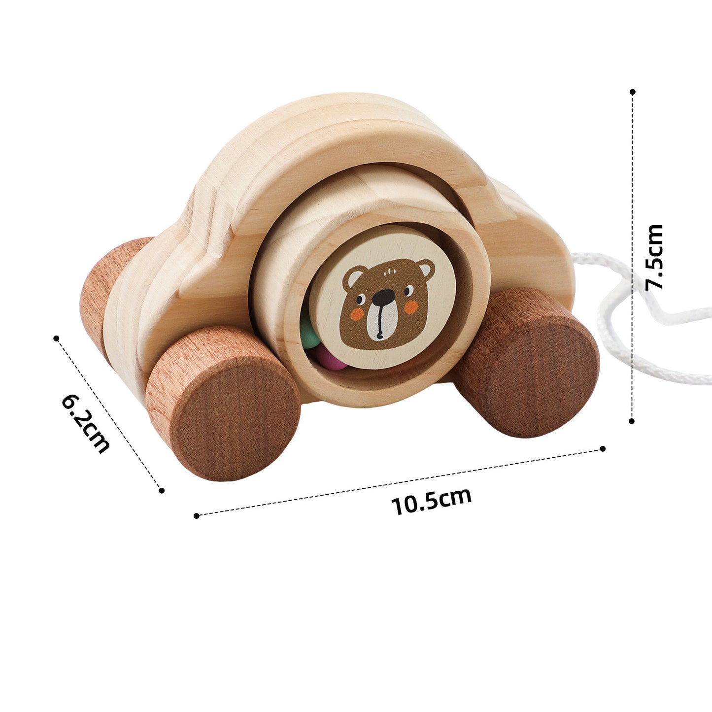 WOODEN TOY (BEAR CAR)