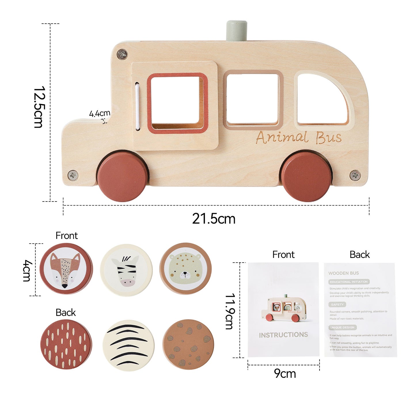 WOODEN TOY (ANIMAL BUS)