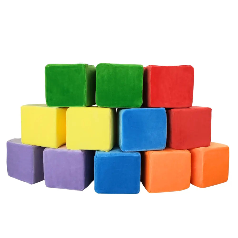 PLUSH FOAM BLOCKS (SQUARE) - Rainbow Wonder Space