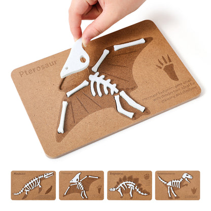 ROMPECABEZAS DE MADERA (FÓSILES DE DINOSAURIOS)