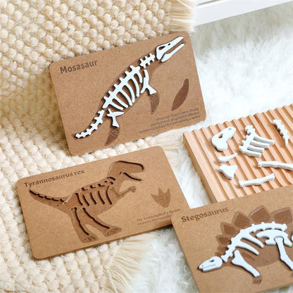 ROMPECABEZAS DE MADERA (FÓSILES DE DINOSAURIOS)