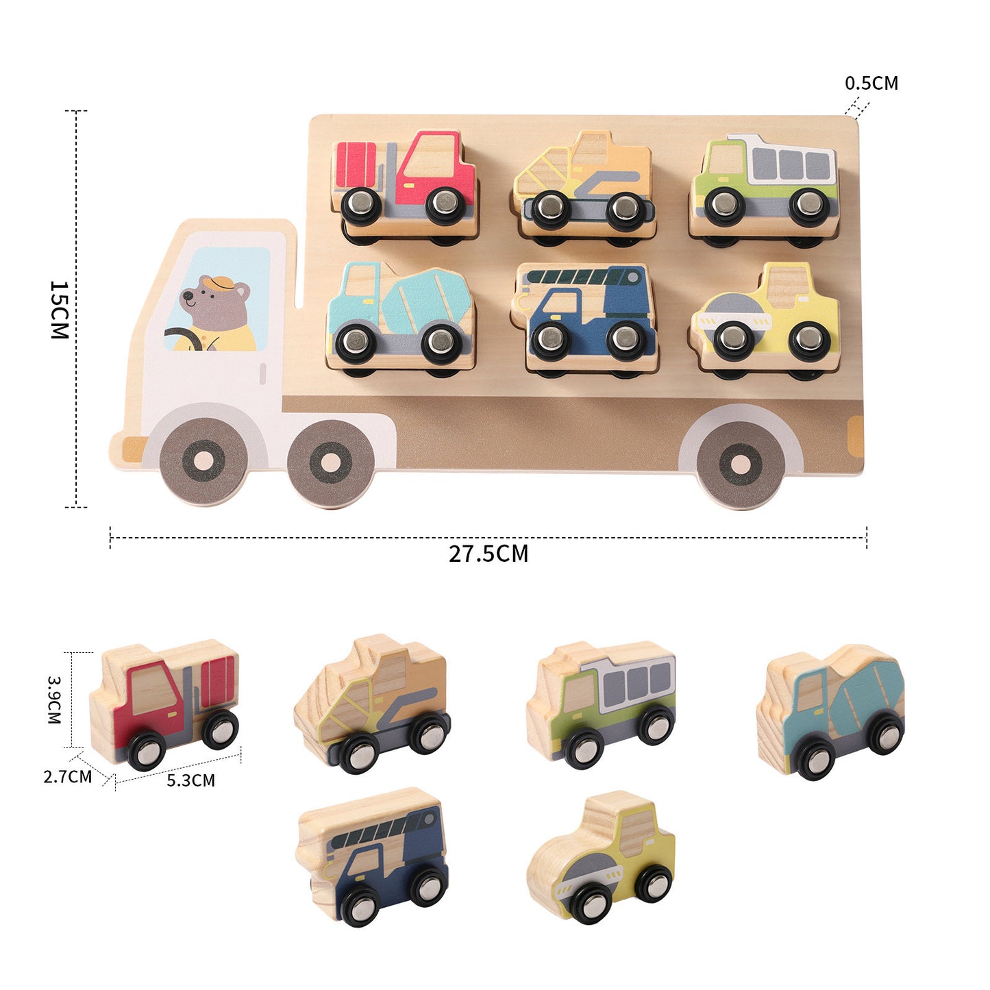 WOODEN PUZZLE (ENGINEERING VEHICLE)