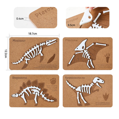 ROMPECABEZAS DE MADERA (FÓSILES DE DINOSAURIOS)