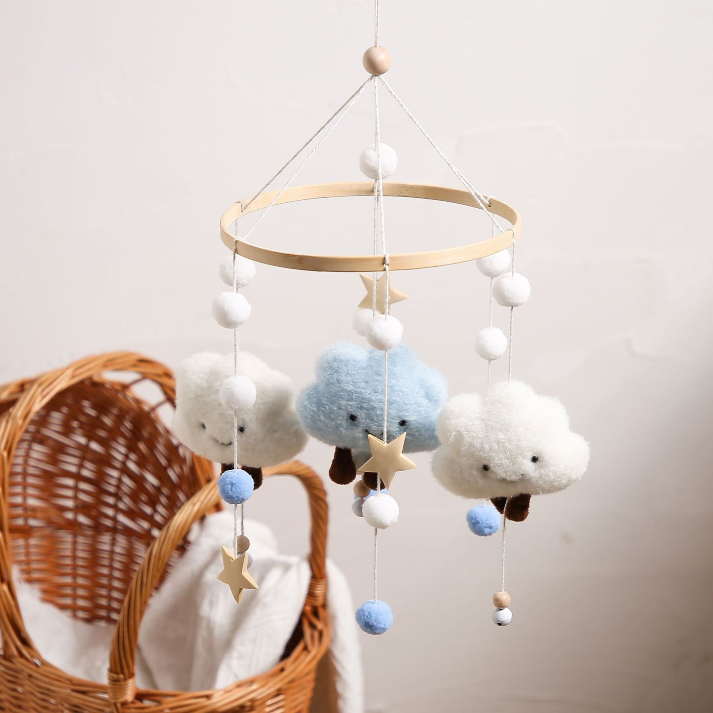 BABY MOBILE (FELT BALL, CLOUDS)