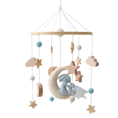MÓVIL PARA BEBÉ (CONEJO Y LUNA)