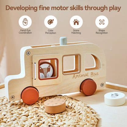 WOODEN TOY (ANIMAL BUS)