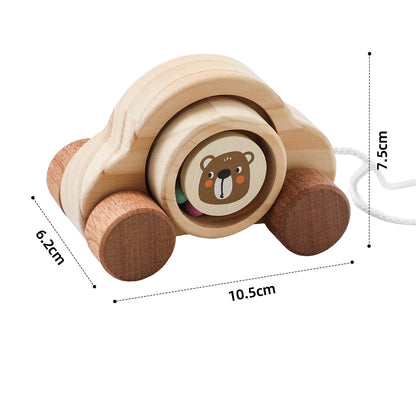 WOODEN TOY (BEAR CAR)