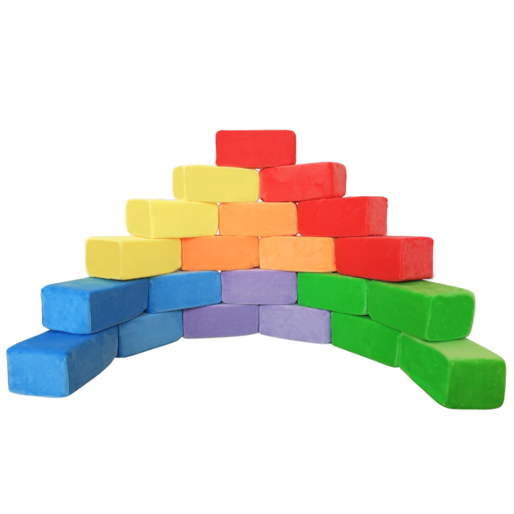 PLUSH FOAM BLOCKS (RECTANGLE) - Rainbow Wonder Space