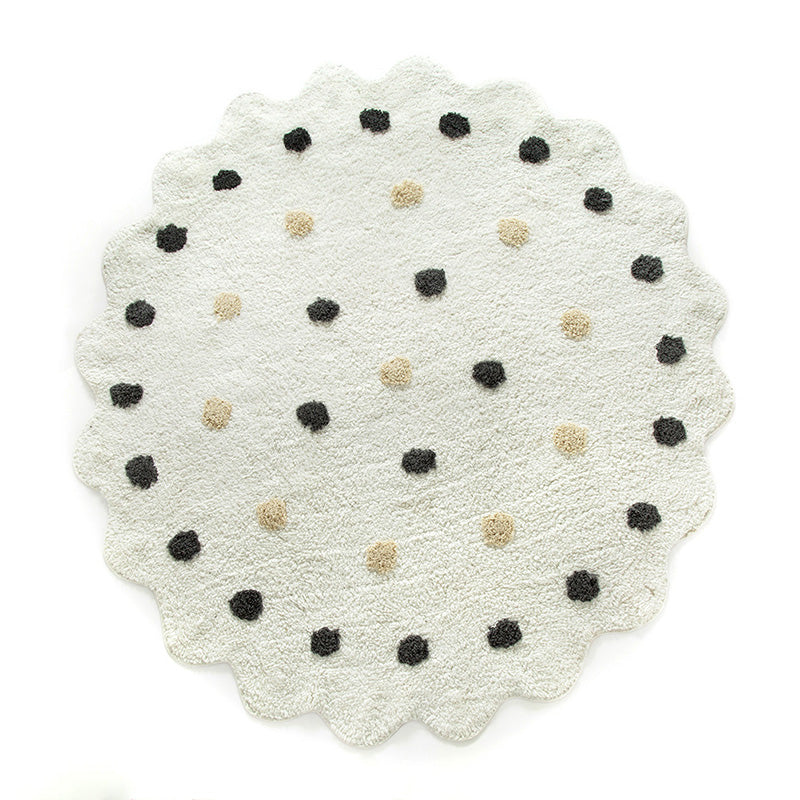 PLAY RUG (BISCUIT, ROUND) - White Wonder Space