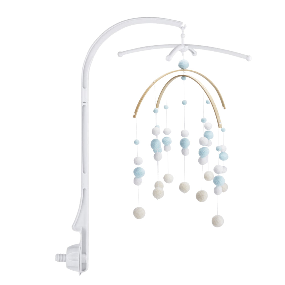 BABY MOBILE (FELT BALL) - Light Blue / With Hanger Wonder Space