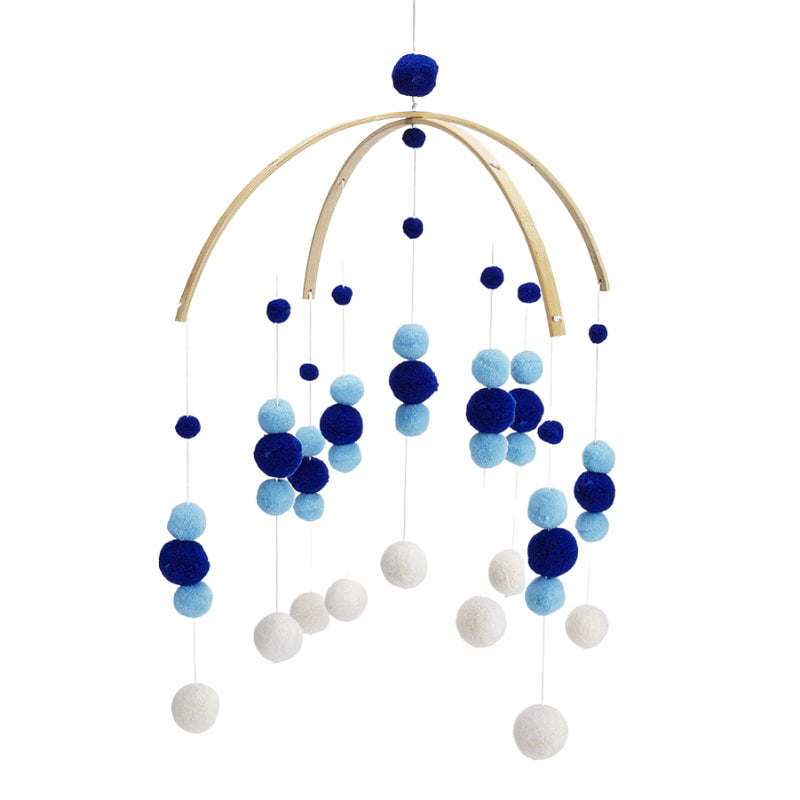 BABY MOBILE (FELT BALL) - Dark Blue / Without Hanger Wonder Space