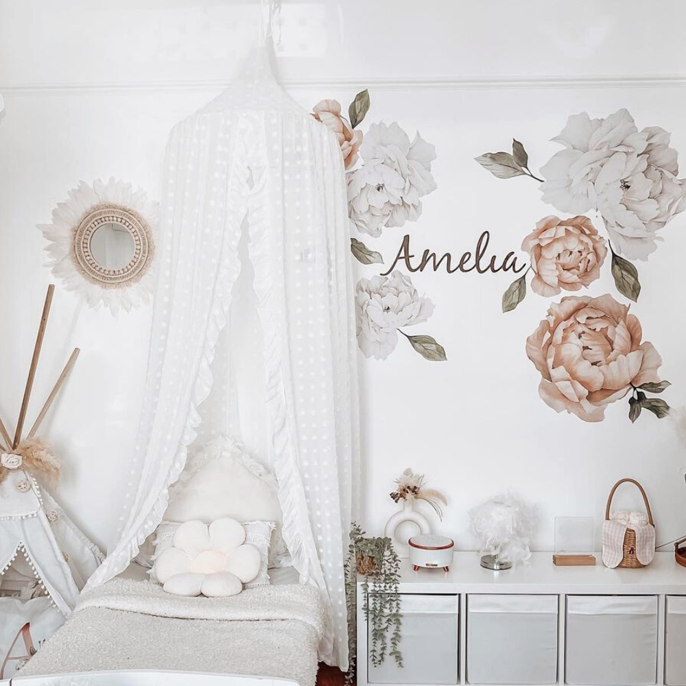 CANOPY (LACE POM POMS) - White Wonder Space