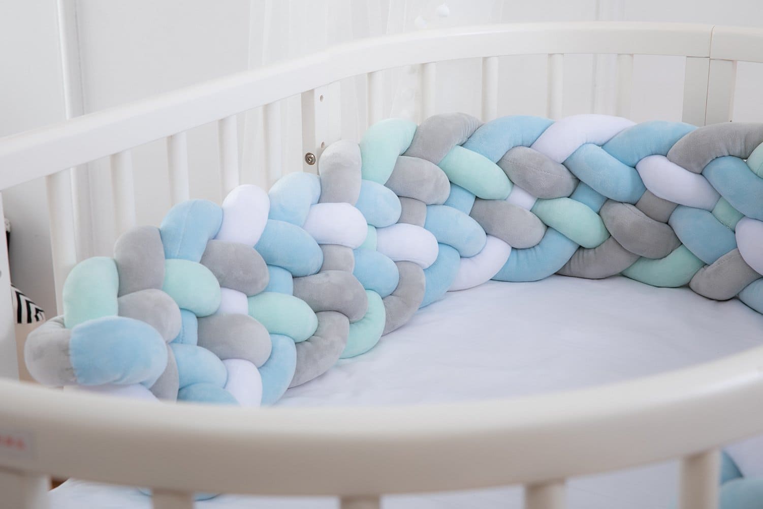 Braided Bumper Pads Best Baby Crib Bumpers MOMAID Baby Braided