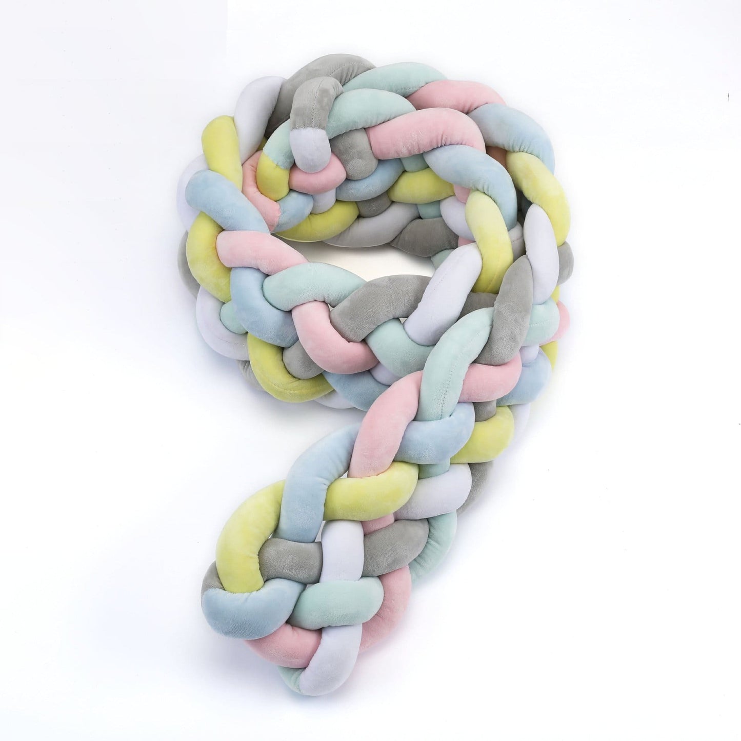 BRAIDED BUMPER (EXTRA HEIGHT) - White/Blue/Pink/Green/Grey/Yellow Wonder Space