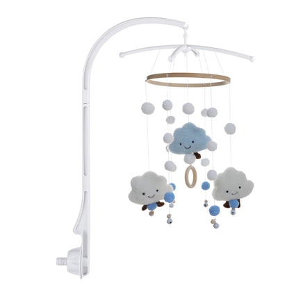 BABY MOBILE (FELT BALL, CLOUDS) - Blue / With Hanger Wonder Space