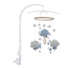 Carica l&#39;immagine nel visualizzatore di Gallery, BABY MOBILE (FELT BALL, CLOUDS) - Blue / With Hanger Wonder Space
