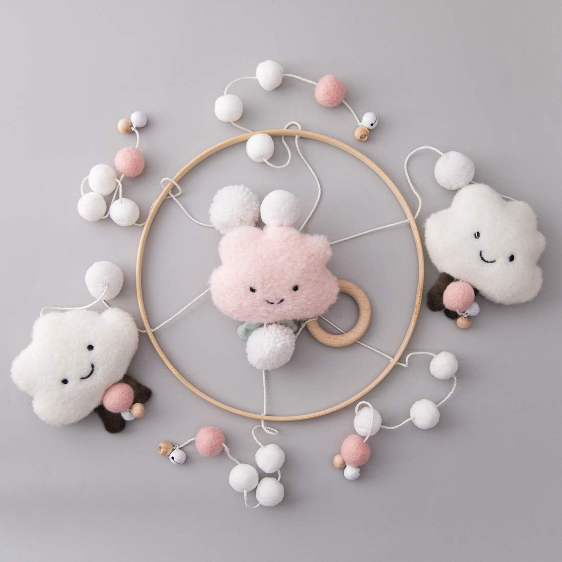 BABY MOBILE (FELT BALL, CLOUDS) - Wonder Space