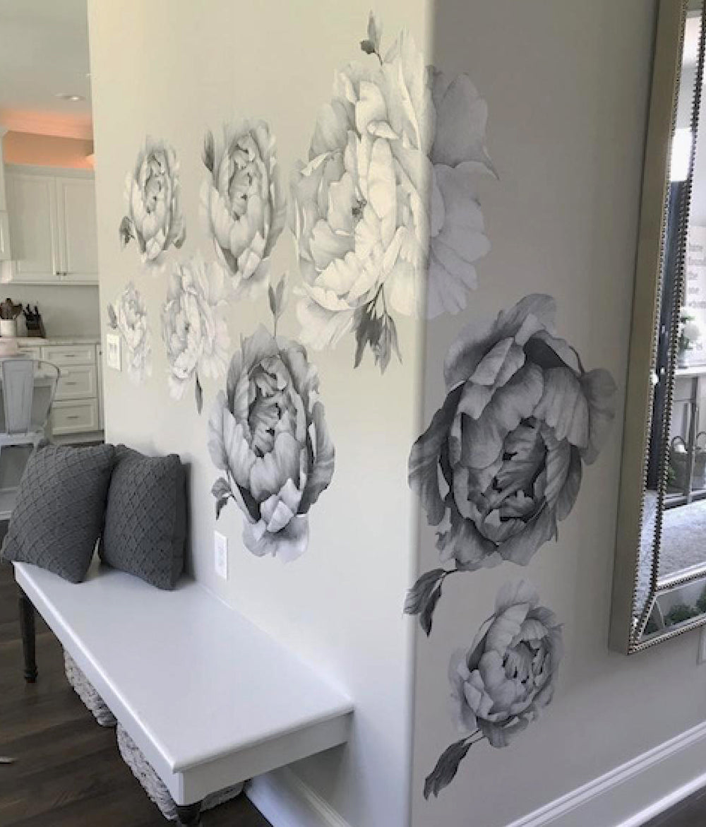 WALL DECALS (PEONY) - Grey Wonder Space