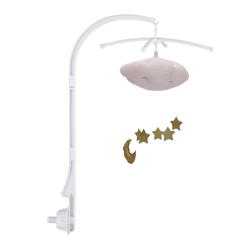 BABY MOBILE (CLOUD, STARS) - Pink with gold stars / With Hanger Wonder Space