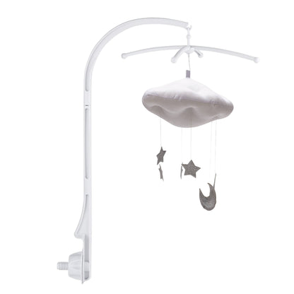 BABY MOBILE (CLOUD, STARS) - White with silver stars / With Hanger Wonder Space