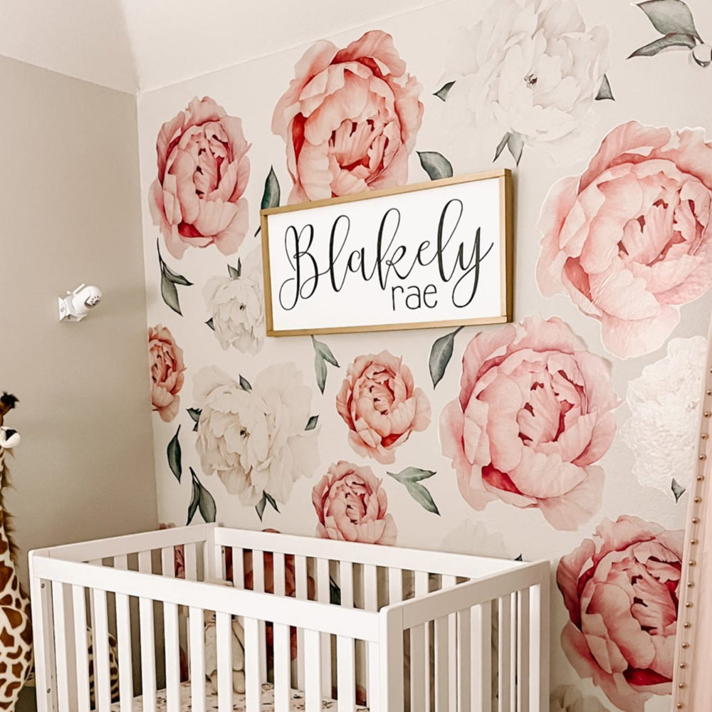 WALL DECALS (PEONY) - Beige Wonder Space