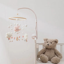 Carica l&#39;immagine nel visualizzatore di Gallery, BABY MOBILE (FELT BALL, CLOUDS) - Pink / With Hanger Wonder Space
