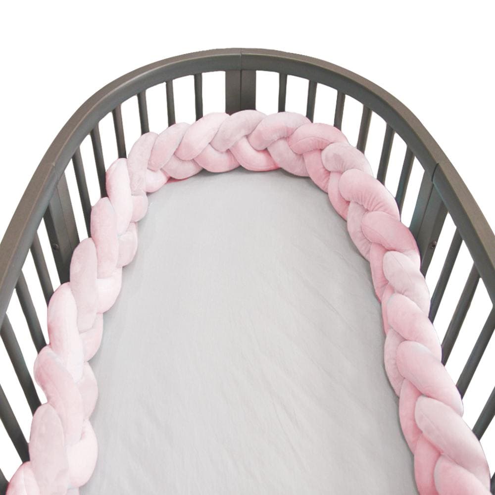 Wonder Space Baby Crib 100 Cotton Braided Bumper for Baby Toddler Nursery Room