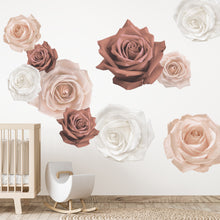 Lade das Bild in den Galerie-Viewer, WALL DECALS (PEONY) - Paper Flower (Brown Rose) Wonder Space
