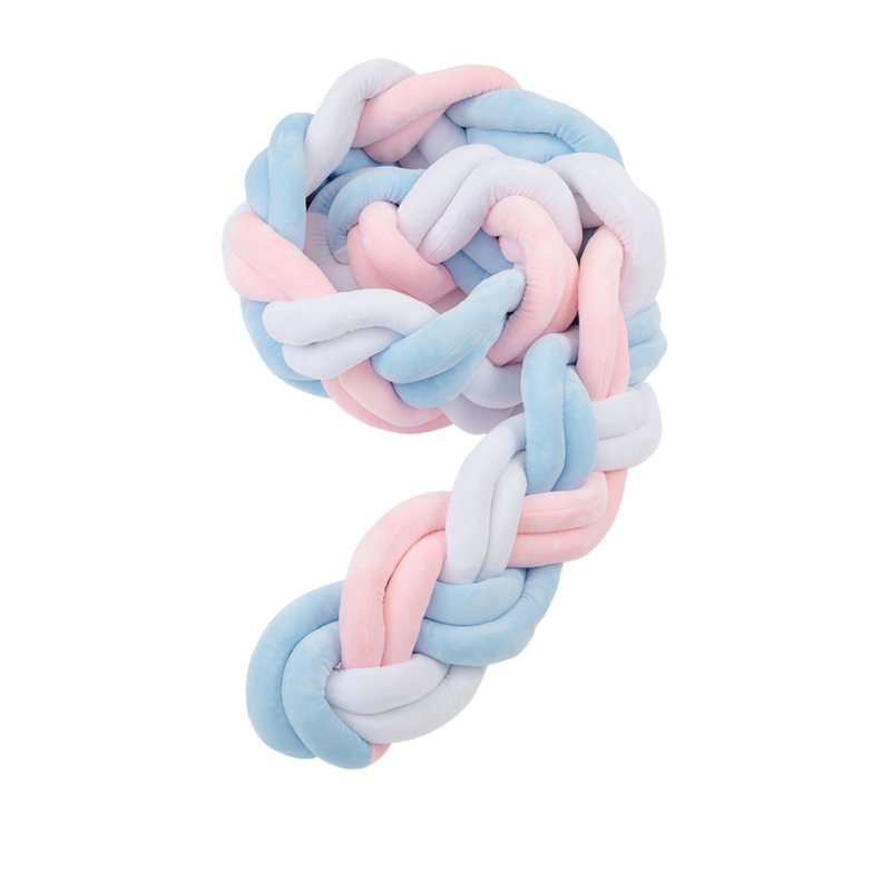 BRAIDED BUMPER (TWIST) - Pink/White/Blue Wonder Space